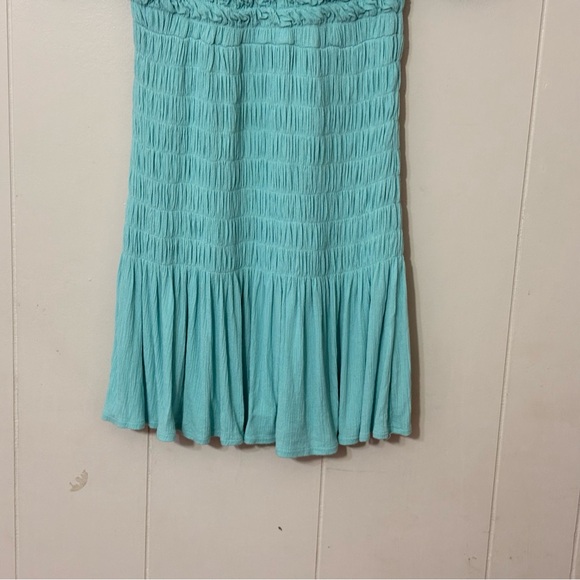 Tach Clothing Marga Turquoise Smocked Ruffle Mini Dress Size S - Picture 4 of 13
